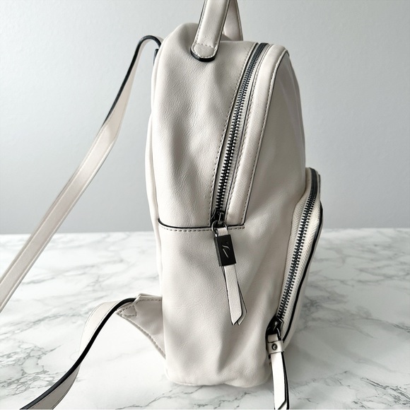 Simply Vera by Vera Wang White Faint Gray Faux Leather Mini Backpack - Picture 6 of 11